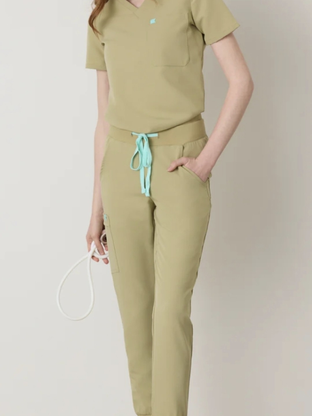 Garde Malade Sage Green Scrub Set